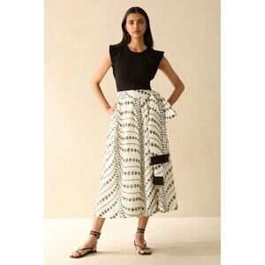 MARIE OLIVER Estine Wrap Midi Skirt Dolphine Dots Extra Small XS